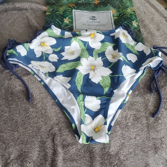 High Waisted, lace up bikini bottom - Picture 1 of 6